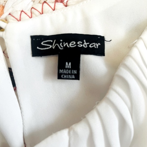 Bundle of 3 tank tops size M, navy blue, white, red white & blue striped. - Picture 3 of 6